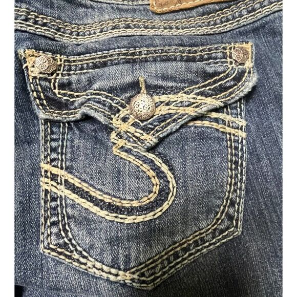 Silver Suki Surplus Women's Jeans Sz W27/L34 Back Flap Pockets Thick‎ Thr… - Picture 4 of 12
